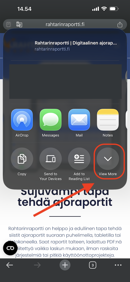 iPhone Chrome vaihe 2