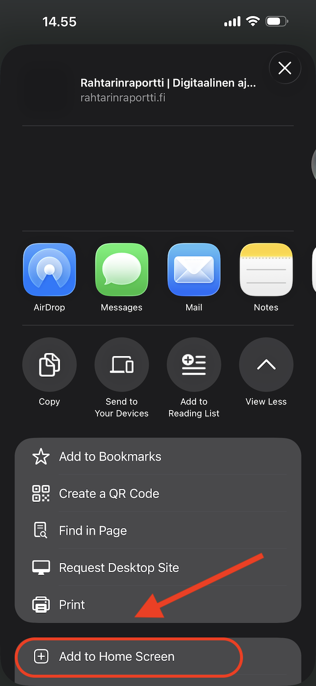 iPhone Chrome vaihe 3